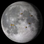 Moon landing sites for Apollo missions