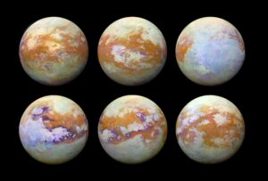 TITAN photographed in infrared