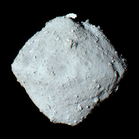 Asteroid Ryugu as photographed by Japanese mission Hayabusa2