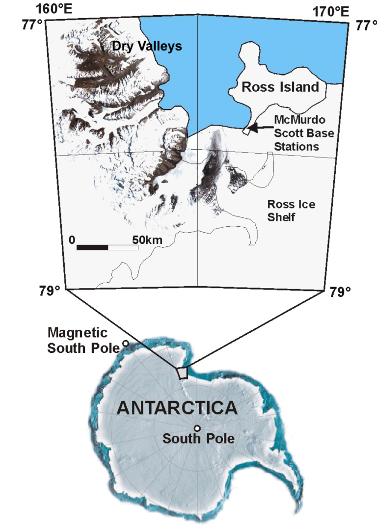 map of antarctica mount erebus
