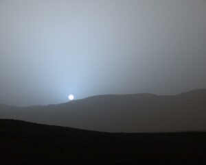 mars sunset is blue